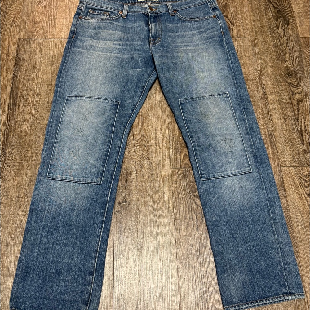 J Brand Big Sur Patched Distressed Cropped Jeans Size 30